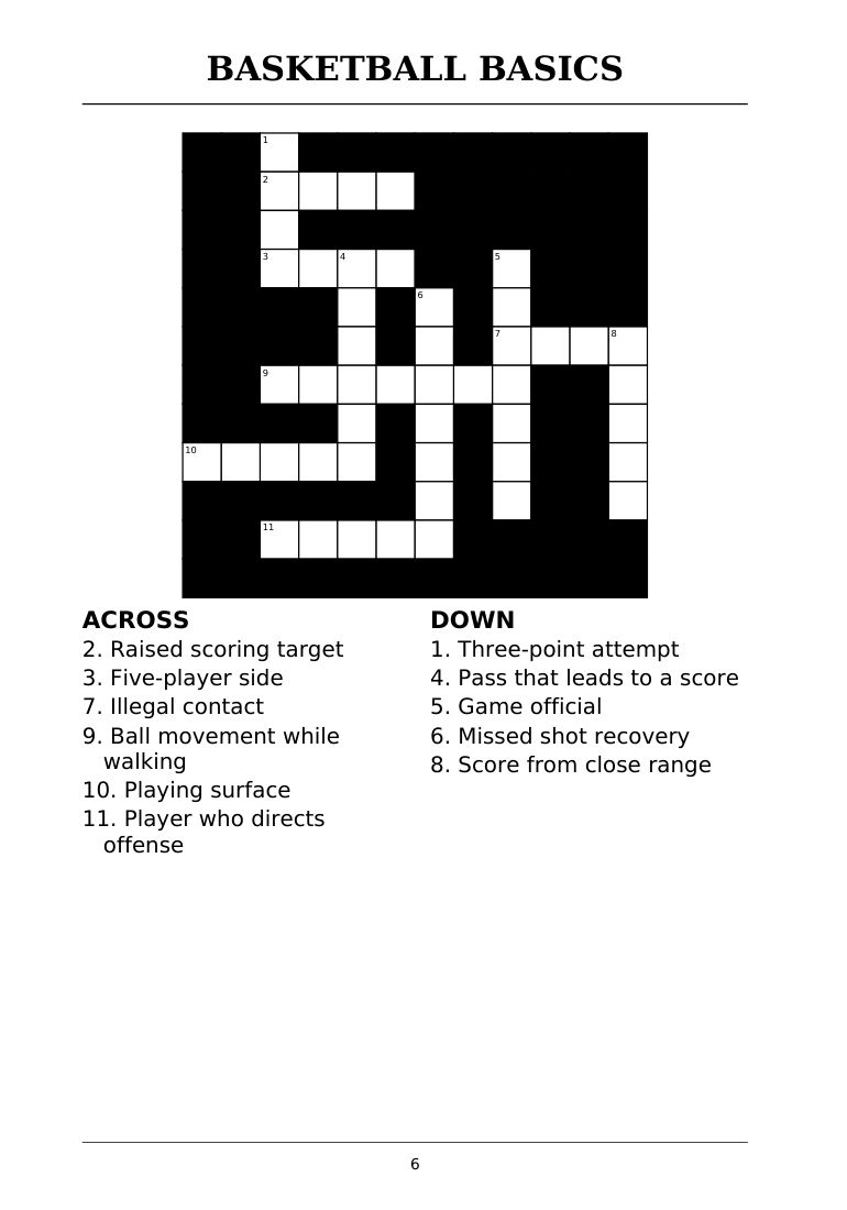 Sports & Recreation Crosswords selected interior preview 4